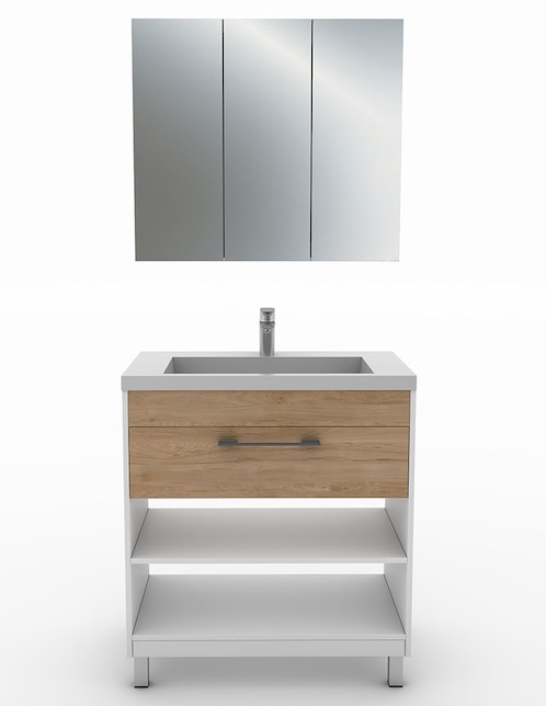 Paquete de baño Lucas de melamina armable 1
