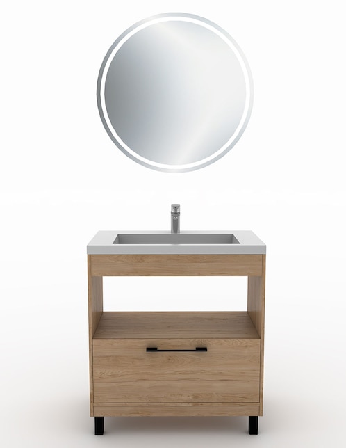 Paquete de baño Gravita Olivia de melamina armable