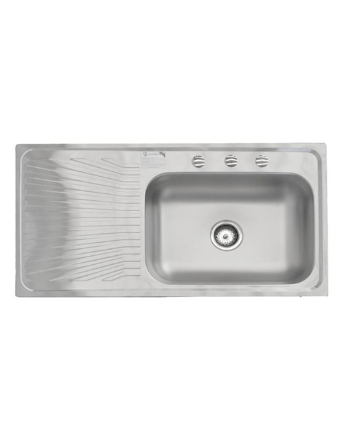Tarja de acero inoxidable Eb Técnica con escurridor izquierdo K201