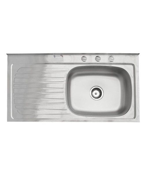 Tarja de acero inoxidable Eb Técnica con escurridor izquierdo MC201