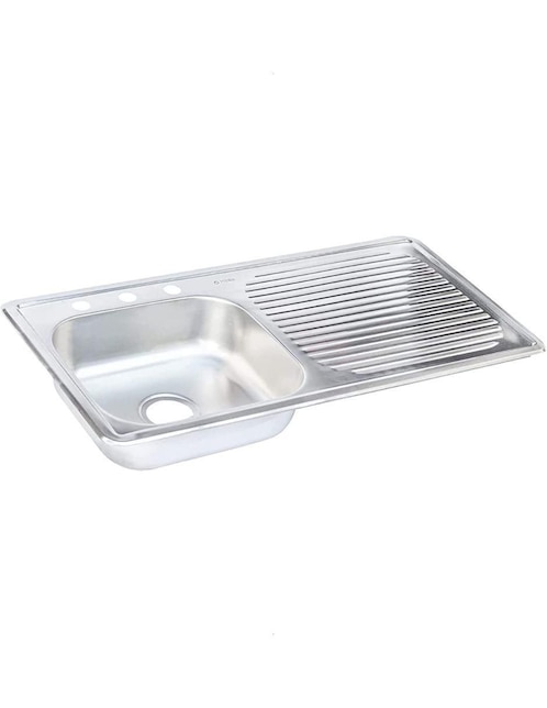Tarja de acero inoxidable CNX con escurridor derecho TSED10050