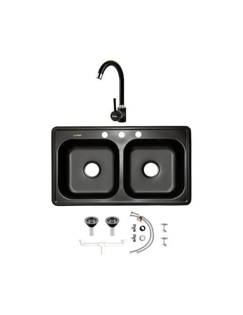 Tarja doble tina de acero inoxidable CNX TD8448N MZM8111 KT2CT