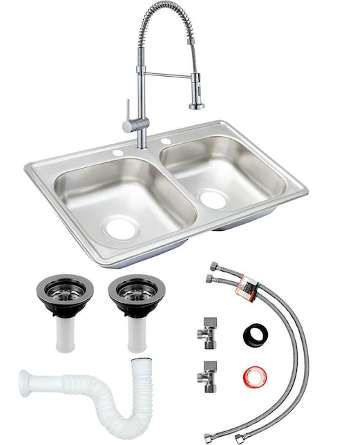 Tarja doble tina de acero inoxidable Repar S8448 SET-002 MZM8109F