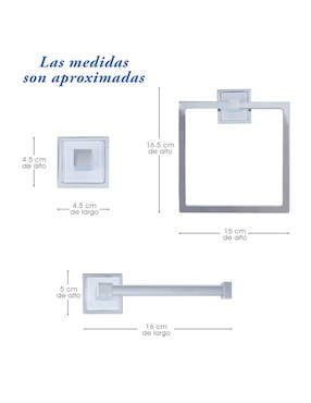 Juego de accesorios para baño Gravita 3 piezas
