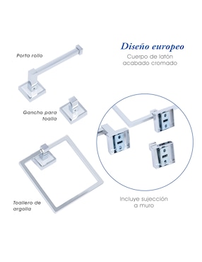 Juego de accesorios para baño Gravita 3 piezas