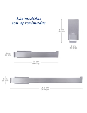 Juego de accesorios para baño Gravita 3 piezas