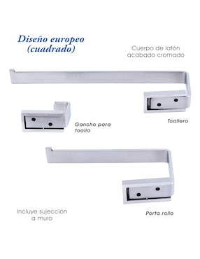 Juego de accesorios para baño Gravita 3 piezas