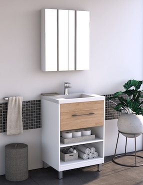 Paquete de baño Gravita Lucas de melamina armable