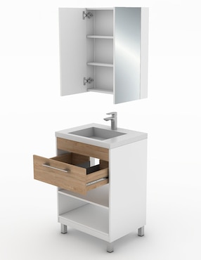 Paquete de baño Gravita Lucas de melamina armable