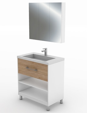 Paquete de baño Gravita Lucas de melamina armable