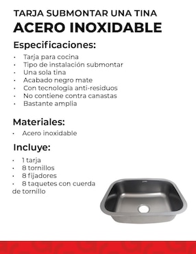 Tarja 1 tina de acero inoxidable CNX C2N
