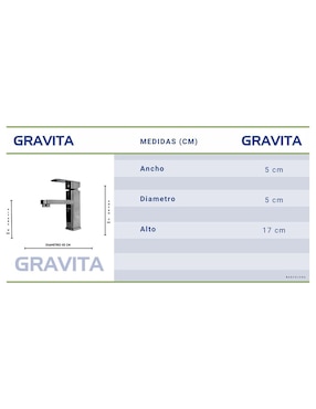 Monomando para baño Gravita
