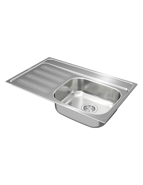 Tarja de acero inoxidable Teka con escurridor izquierdo GALAXY800T-XP1B1DLBW
