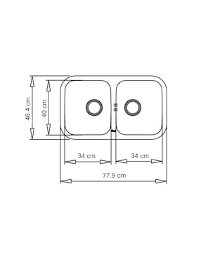 Tarja doble tina de acero inoxidable Teka BE2C780(TU30.18)