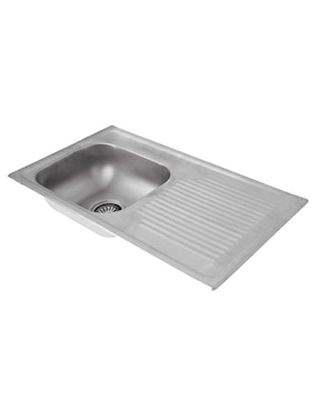 Tarja de acero inoxidable Eb Técnica con escurridor derecho M402