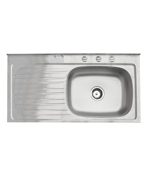 Tarja de acero inoxidable Eb Técnica con escurridor izquierdo MC201
