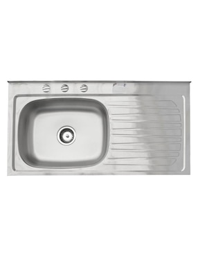 Tarja de acero inoxidable Eb Técnica con escurridor derecho MC202