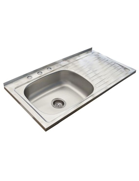 Tarja de acero inoxidable Eb Técnica con escurridor derecho MC202