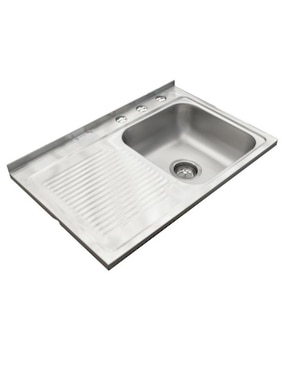 Tarja de acero inoxidable Eb Técnica con escurridor izquierdo MCM401