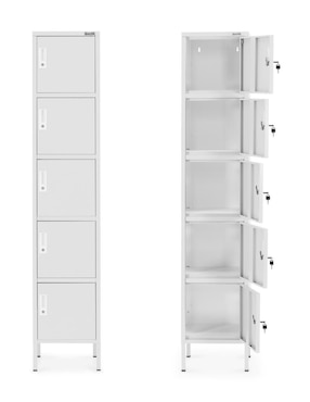 Locker Guardex casillero alto de 5 puertas acero inoxidable