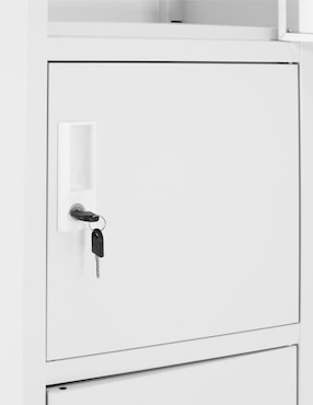 Locker Guardex casillero alto de 5 puertas acero inoxidable