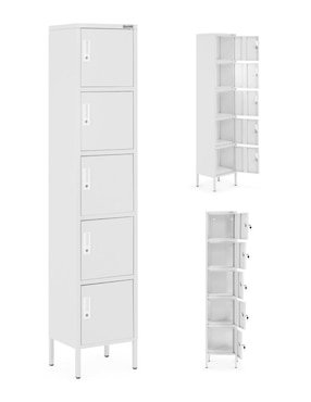 Locker Guardex casillero alto de 5 puertas acero inoxidable