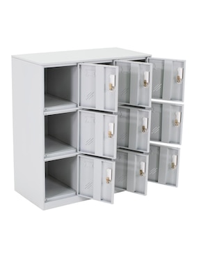 Locker Guardex Locker de 9 puertas acero inoxidable