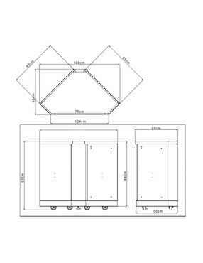 Gabinete plegable Thor Kitchen de acero inoxidable