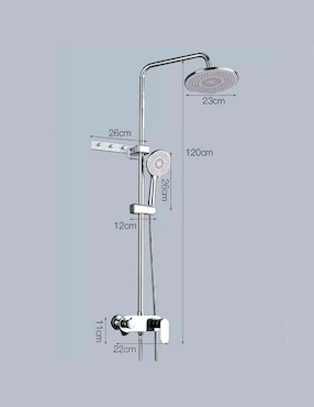 Regadera para baño Ilios Innova