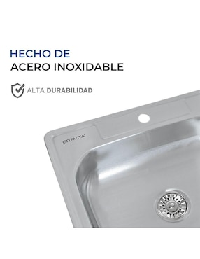 Tarja 1 tina de acero inoxidable Gravita 2237
