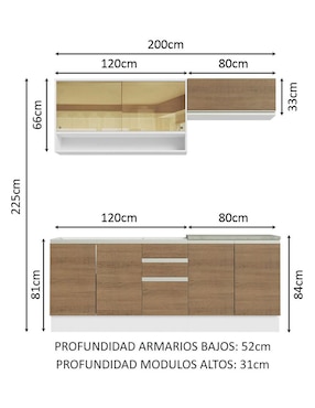 Alacena Madesa Glamy MDP