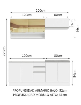 Alacena Madesa Glamy MDP