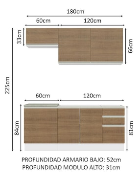 Alacena Madesa Glamy MDP
