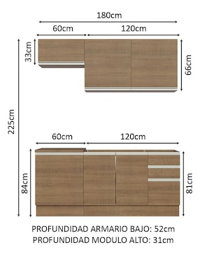 Alacena Madesa Glamy MDP