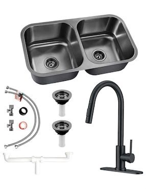 Tarja doble tina de acero inoxidable CNX TD8247SR2NKIT02MZM8120