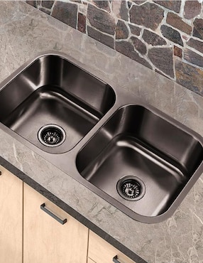 Tarja doble tina de acero inoxidable CNX TD8247SR2N + KIT-002