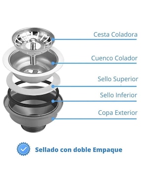Tarja 1 tina de acero inoxidable CNX MZM8120TS5945SC2NCANS4
