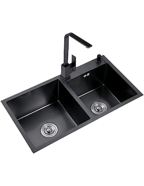 Tarja doble tina de acero inoxidable CNX TD8245-2N