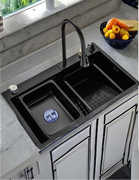Tarja de acero inoxidable CNX con escurridor izquierdo TS7545-2N