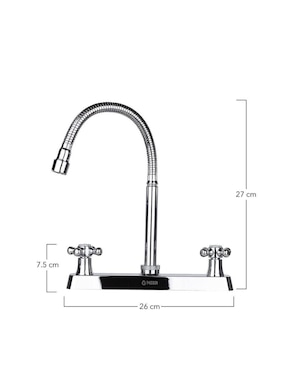 Tarja de acero inoxidable CNX con escurridor derecho KIT-003MZF821FTSED8050