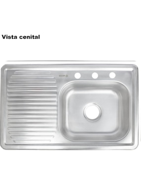 Tarja de acero inoxidable CNX con escurridor izquierdo TSEI8050MZM8120KIT-003
