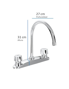 Tarja de acero inoxidable CNX con escurridor izquierdo TSEI8050MZF813CKIT-003