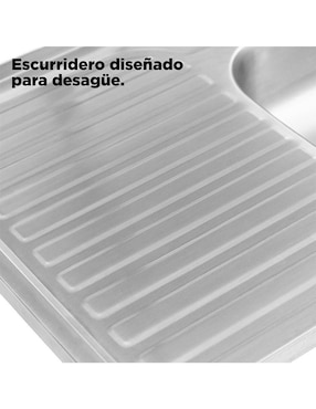 Tarja de acero inoxidable CNX con escurridor izquierdo TSEI8050MZF813CKIT-003