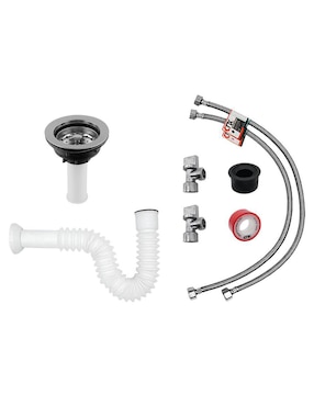 Tarja de acero inoxidable CNX con escurridor izquierdo TSEI8050MZF813CKIT-003