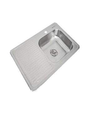 Tarja de acero inoxidable Gravita con escurridor izquierdo 2236