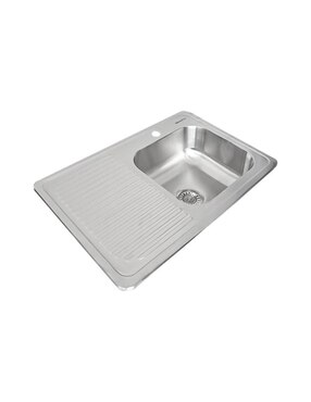 Tarja de acero inoxidable Gravita con escurridor izquierdo 2236