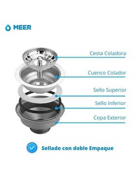 Tarja 1 tina de acero inoxidable CNX TS5945SC2NCANS4MZM8112