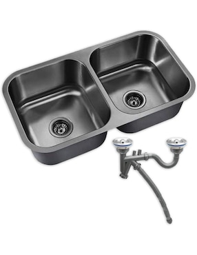 Tarja doble tina de acero inoxidable CNX TD8247SR2N + CESP-002