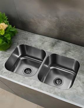 Tarja doble tina de acero inoxidable CNX TD8247SR2N + CESP-002
