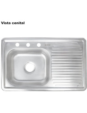Tarja de acero inoxidable CNX con escurridor derecho KIT3TSED8050MZM814CRT